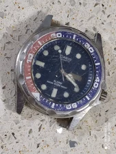 Vintage  Casio   MMA-200W PEPSI Bezel mod 343Watch   FOR PARTS ONLY