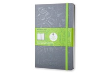Moleskine Evernote Smart Notebook, Hard Cover, Squared, Grey, 5" x 8.25"