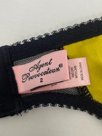 Agent Provocateur Leisa Black Mustard Suspender AP2 Small New