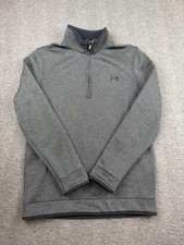 Club Room Men's XL Gray Cotton Knit Quarter Zip Pullover Sweater