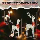 Yescom 3-Piece 5FT Christmas Reindeer Family with Silver LEDs for Home Decor — photo 7