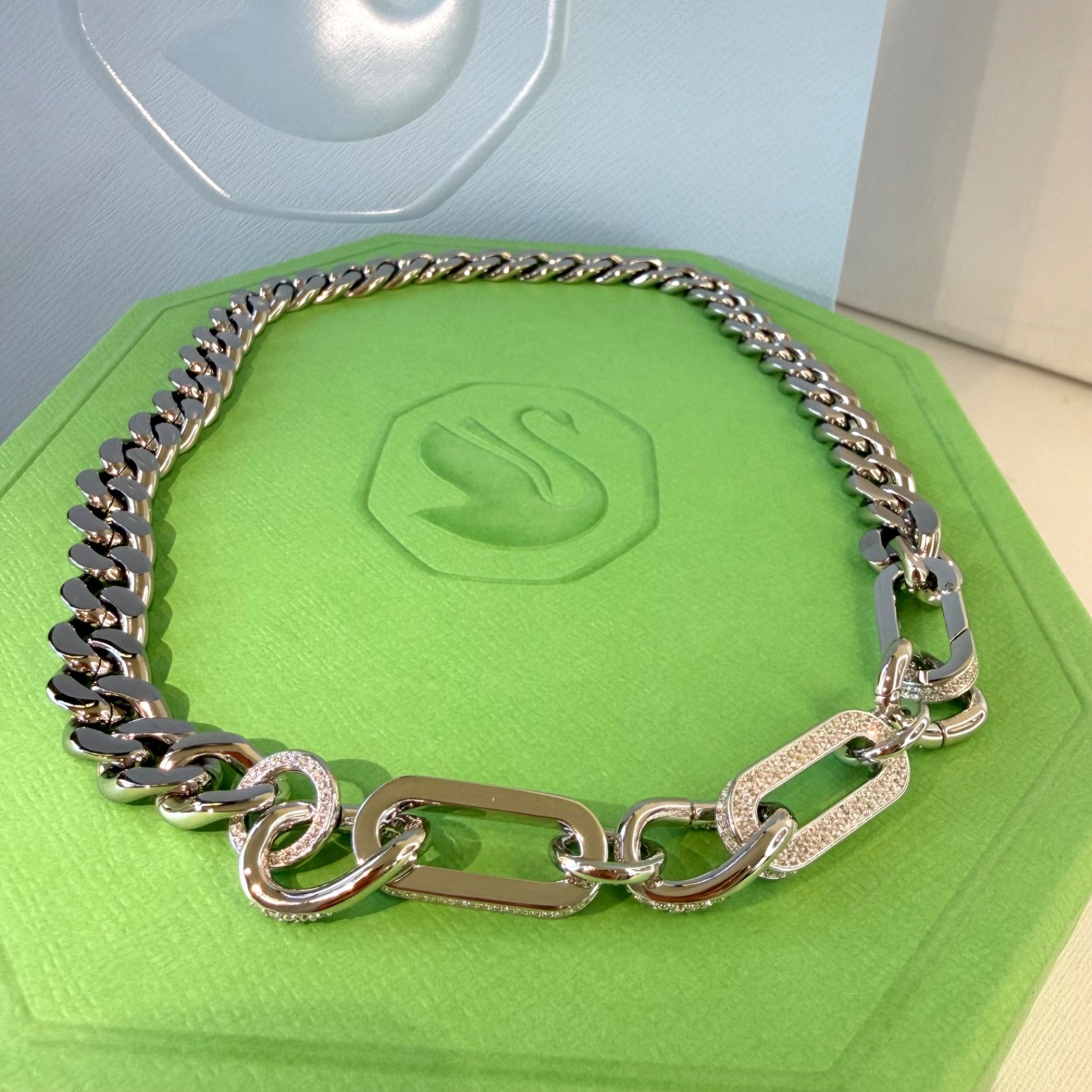 Swarovski Dextera Statement Necklace 5655648 Large Silver Rhodium Plated £330
