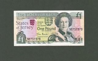 #The States of Jersey 1 Pound 2000 P 26 aUNC Millennium Commemorative Issue