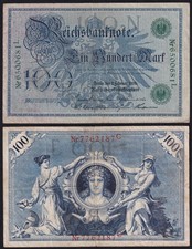Germany 100 Mark 1908 Vintage Lot 2 Old Paper Money Banknote Currency Collection
