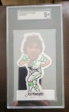 1972 NFLPA Vinyl Stickers Joe Namath SGC 5 Jets Vintage Low Pop New Case