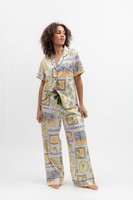 Cyberjammies Cora Womens Postcard Print Wide Leg Pyjama Set 5419-5420