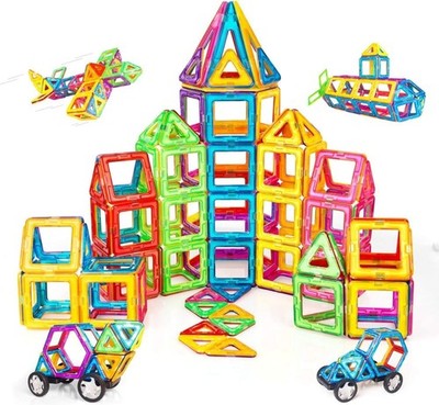 110Stk Blocks Magnetic Building Kinder Spielzeug Magnetische Bausteine Blöcke DE