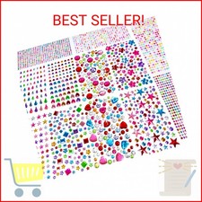 3228pcs Gems Stickers, Self Adhesive Rhinestone Jewel Stickers, Acrylic Gems DIY