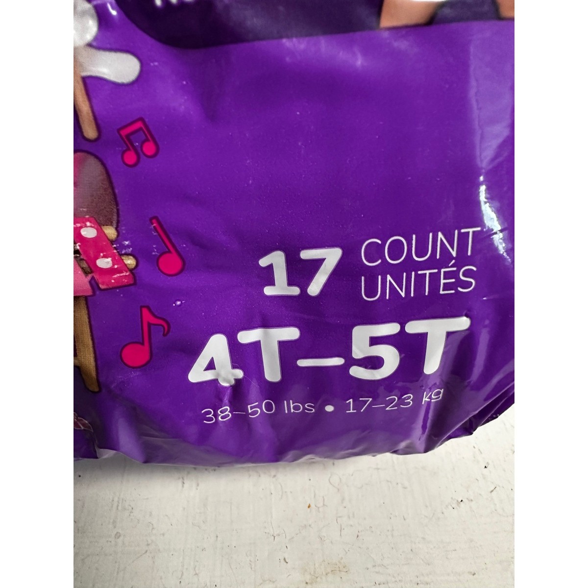 【OUTLET】SOLID MINIFAT 5.6 Purple Huggies Pull-Ups Training Pants Girls 4T-5T 17 Count Minnie Mouse