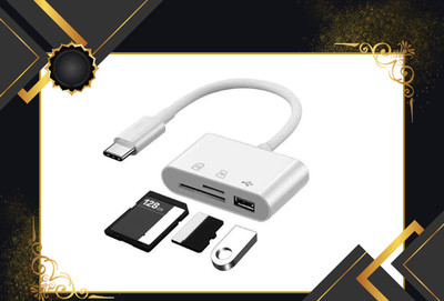 USB C SD card reader, Micro SD to Type C OTG adapter for SDHC SDXC TF