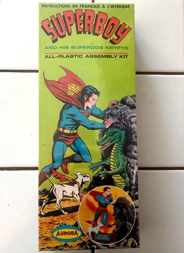 Aurora Superboy & SuperDog Krypto 1965 Plastic Sealed Model Kit 478-100 VINTAGE