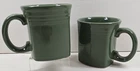 2 Homer Laughlin Fiesta Sage Green Square Mugs Set Table Serving Coffee Cups Lot