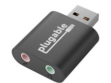 Plugable USB Audio Adapter with 3.5mm Headphone  and Microphone USB-AUDIO