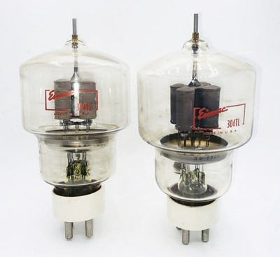 x2 Vintage PAIR Eimac 304TL VT-129 Vacuum Electron Tube Used Made In USA i4