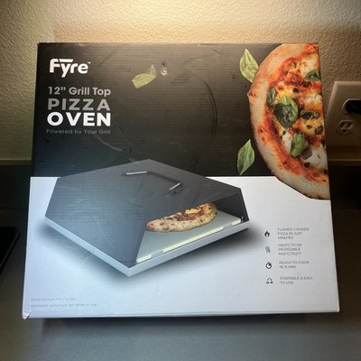 GRILL TOP PIZZA OVEN - 12'' FYRE Portable -Flame Cooked in 60 Seconds- BRAND NEW