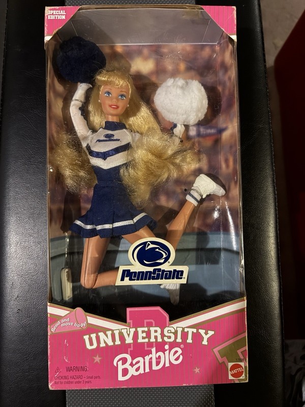 2 Vtg Left Right Mattel 1996 Penn State University Barbie Doll 17698 NOS NRFB