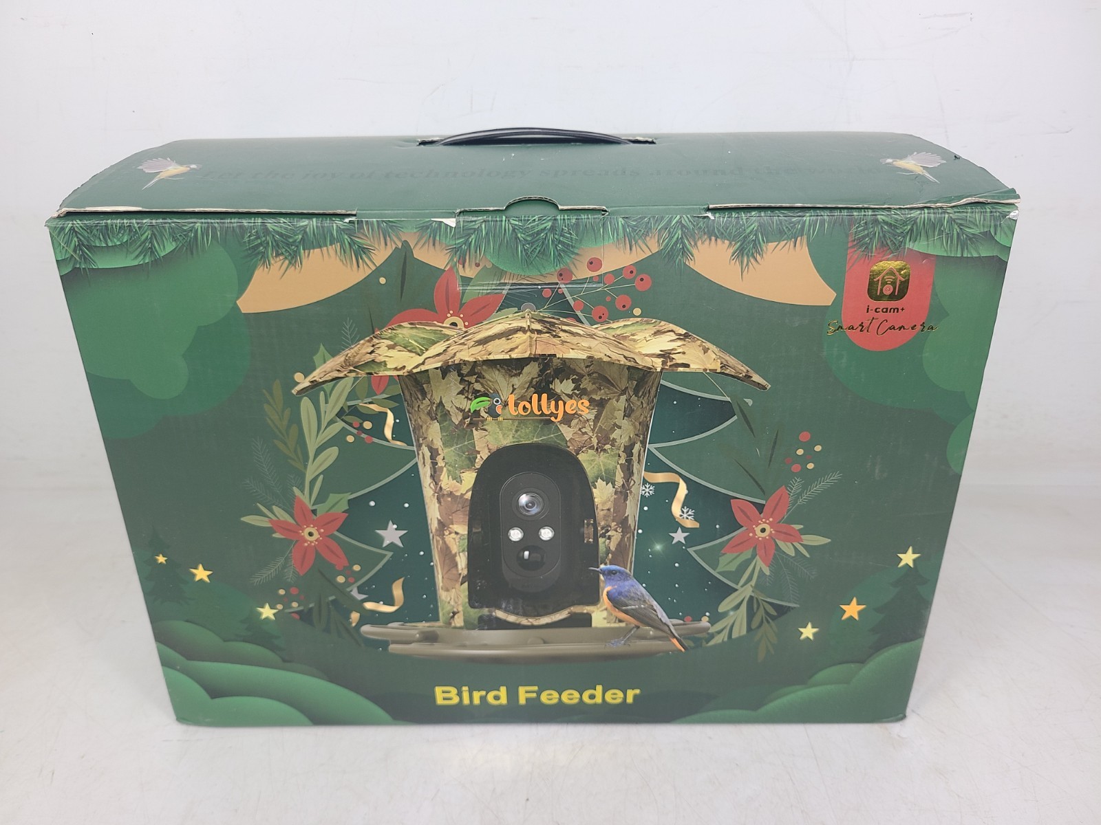 Lollyes Smart AI Recognition Bird Feeder Auto-Capture Live Video