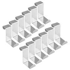 Pcs Over The Door Hooks Z-Shaped Hanging Hooks Stainless Steel Cabinet 4/2cm 12