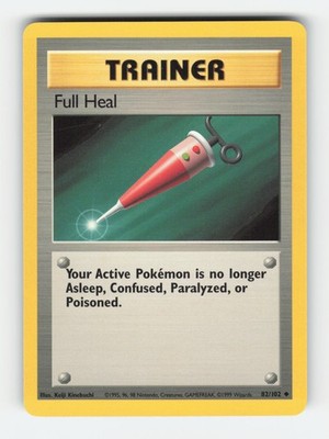 Base Set #082/102 Full Heal Uncommon Near Mint or Better