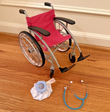 Our Generation Heals On Wheels Wheelchair Medical Accessories Lot for 18" Doll