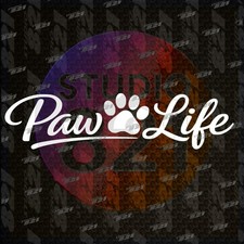 Paw Life Vinyl Decal   Dog Paw Sticker for Car Windows, Tumblers, Laptops   Pet