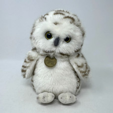 Aurora Miyoni Snowy Owl Plush Stuffed Animal Gray White Bird Cute Cuddle Toy 8"