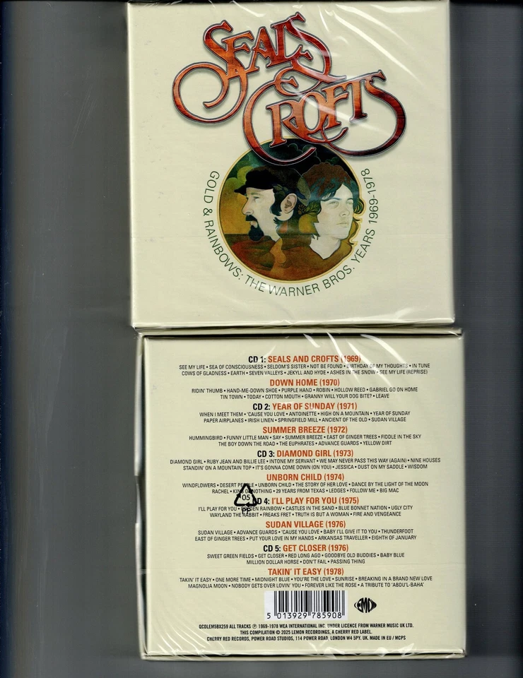SEALS & CROFTS - GOLD & RAINBOWS: WB YRS 69-78 (5CD 2025) NEW *100 TRACKS* - Image 2 of 4