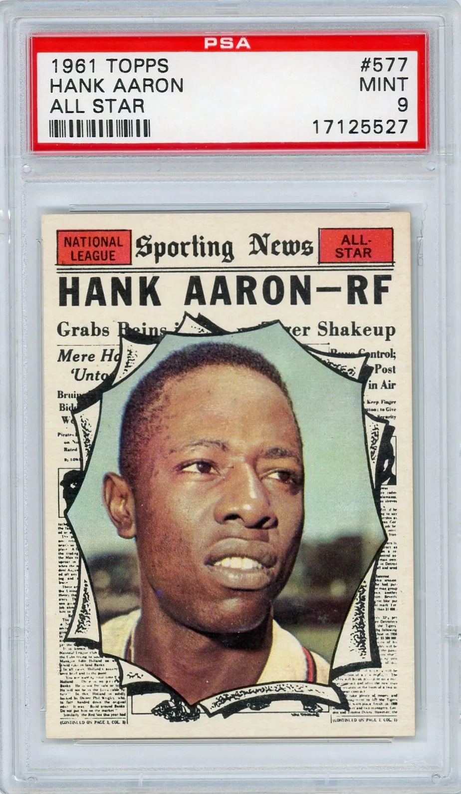 1961 Topps Hank Aaron #577 All Star PSA 9