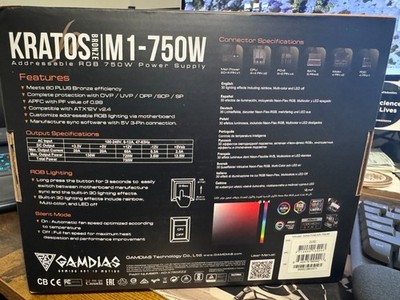 Gamdias Rgb Gaming Pc Power Supply 750W 80 Plus Bronze Certified 750