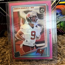 2025 Panini Donruss - Rated Rookie Emeka Egbuka #375 Optic  Pink Prizm (RC)