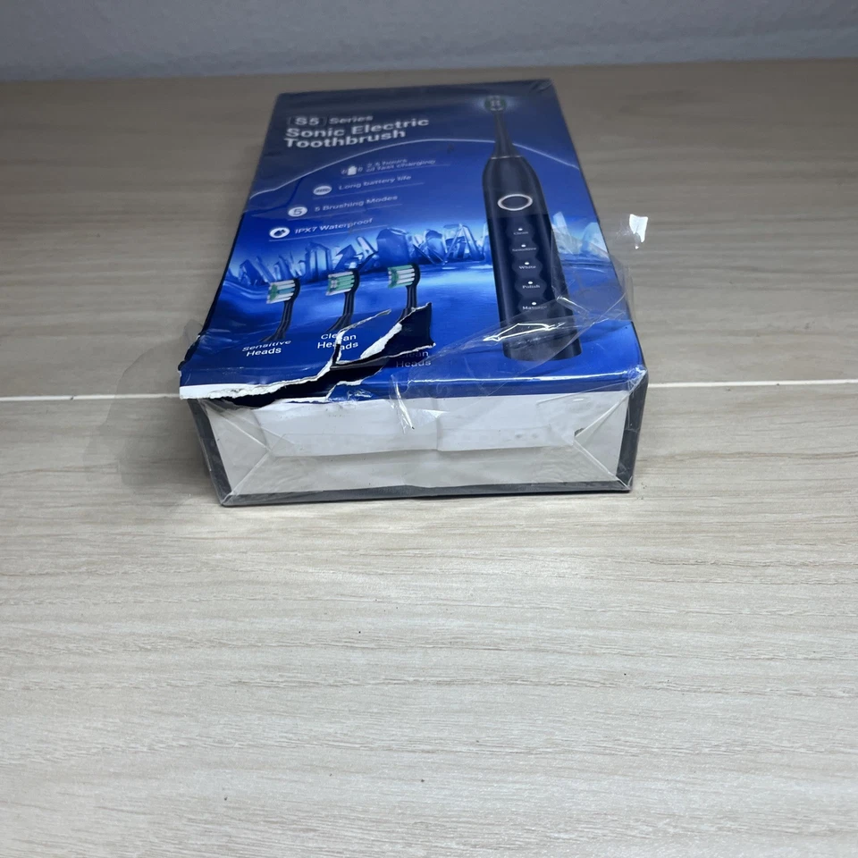 S5 Series Sonic Electric Toothbrush 5 Modes IPX7 2 Min Timer SH508 Black Sealed Foto 4 de 4