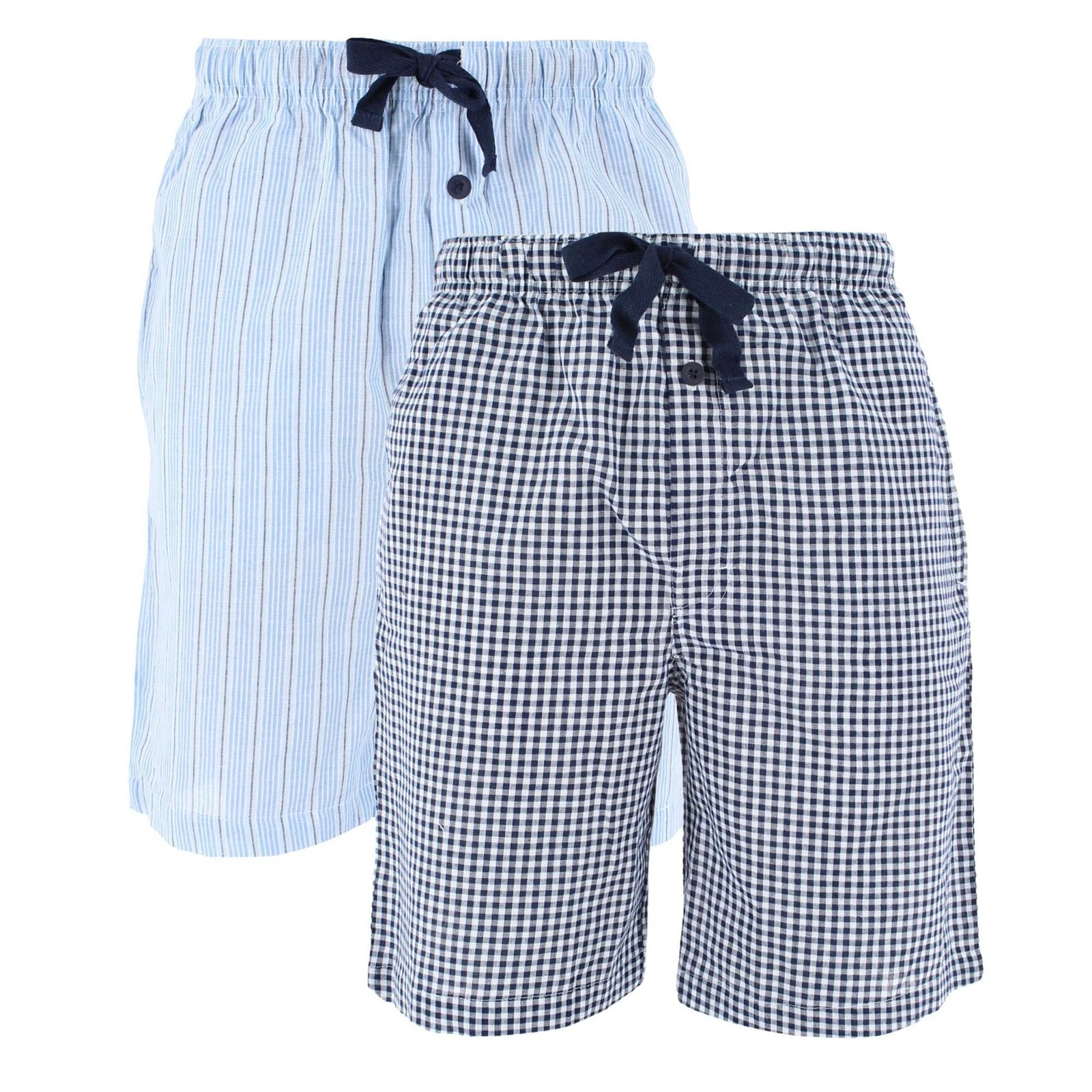 Fruit of the Loom Men's Broadcloth Pajama Shorts 2-Pack