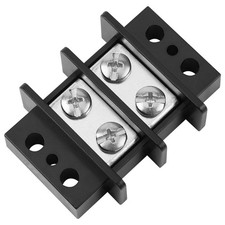 TBE Terminal Blocks Double Row Stainless 414 AWG 600V/75A 2 Poles Circuits
