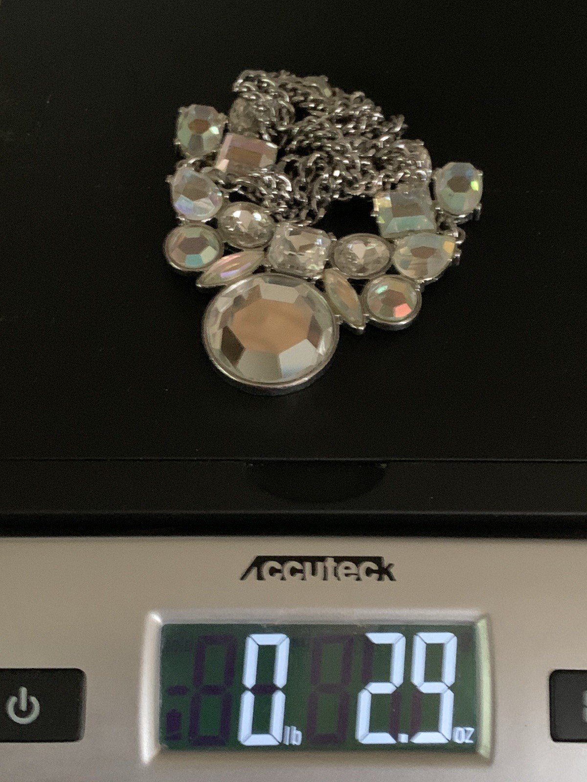 LOFT Statement Clear Crystals Chunky Faceted AB E… - image 7