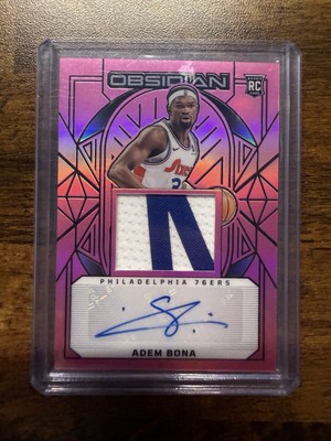2024-25 Obsidian Pink RPA Patch Adem Bona Auto RC /49 76ers