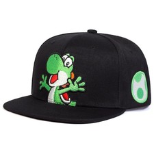 Yoshi Adult Snapback Baseball Hat Super Mario Bros Retro