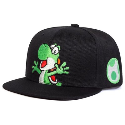 Yoshi Adult Snapback Baseball Hat Super Mario Bros Retro