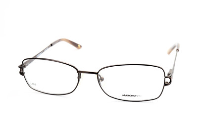 MARCHON NYC ELIZABETH 210 Satin Brown 54-16-135 Eyeglass Frames Flex Hinges L463