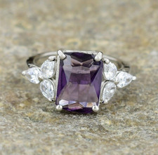 Amethyst Ring 925 Sterling Silver Ring Engagement Ring Women Ring Gift For Her