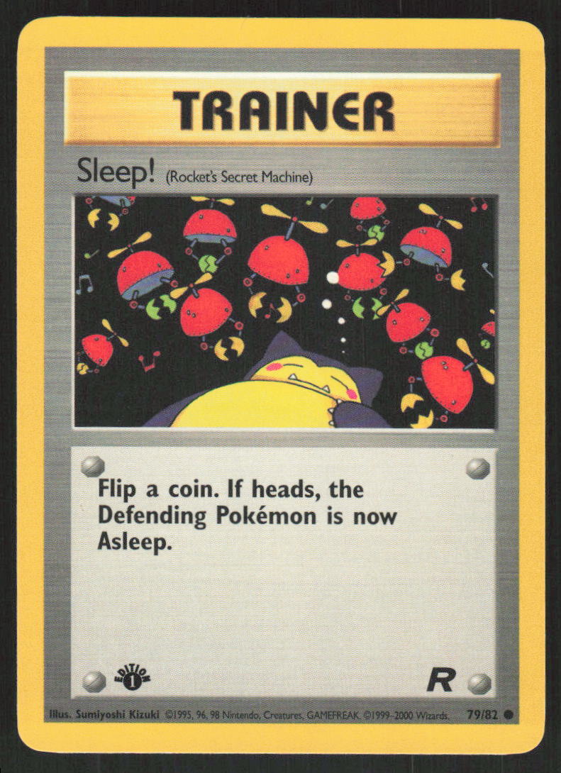 Pokemon TCG Team Rocket #79/82 Sleep! (Rocket's Secret Machine) 1st Edition NM