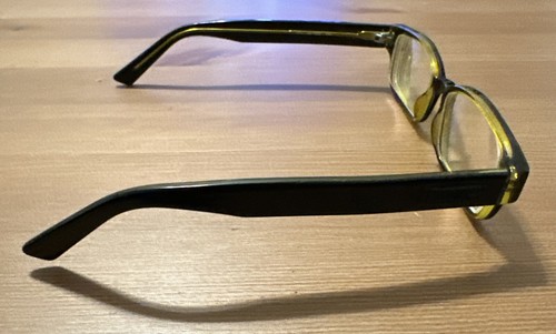 Marco de gafas Gucci GG 1180 4XX 135 negro amarillo - Hecho en ITALIA - Imagen 3 de 13