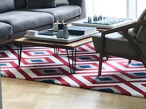Hairpin Legs Metal Bedside Table 14 Inch Raw Steel Ebay Image Is Loading Hairpin Legs Metal Bedside Table 14 Inch