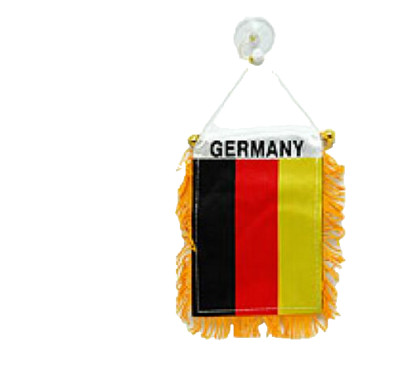 Deutschland Germany Mini-Flagge / Mini-Fahne / Wimpel mit Saughaken 13 x 16 cm