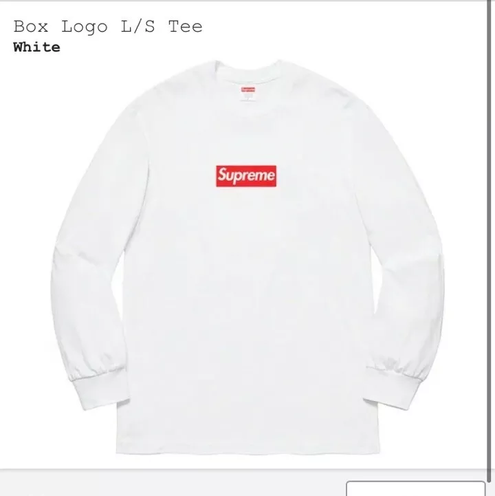 supreme box logo L / S tee-