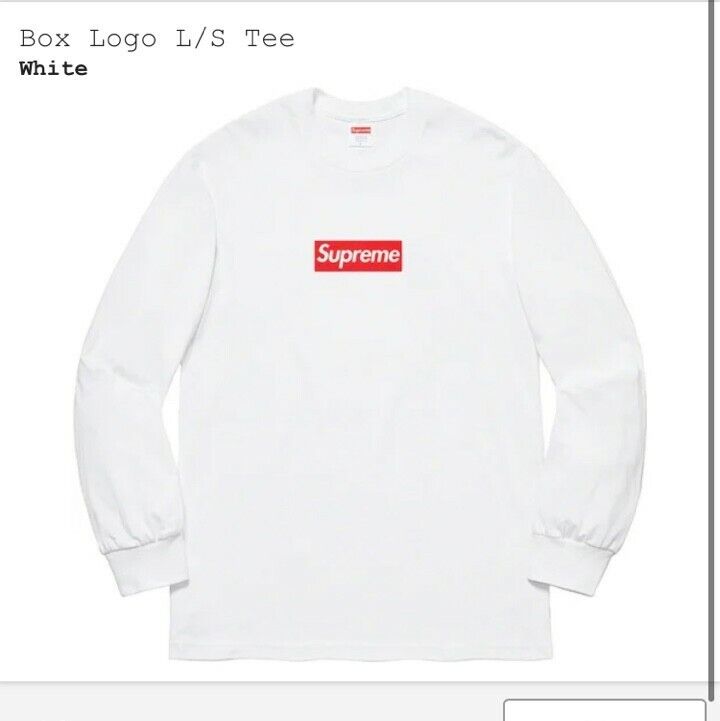 SUPREME Box Logo BOGO Long Sleeve WHITE Size Large *Ready To Ship