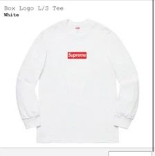 SUPREME Box Logo BOGO Long Sleeve WHITE Size Large *Ready To Ship* *Brand New*