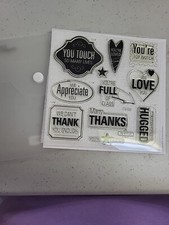 Close To My Heart "Thoughtful Tidings" Acrylic Stamp Set with Storage Envelope