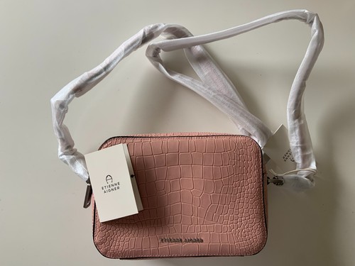 NEW Etienne Aigner EA18H1282CRPEB Adeline Camera Bag PEACH BEIGE CROCO $198**** - Picture 4 of 16