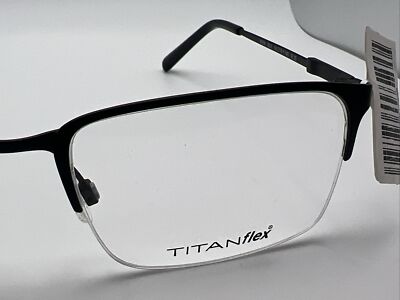 Titan Flex M994 BLK 54/18 140 B:35 Men's Half Rim Frames WW735 | eBay
