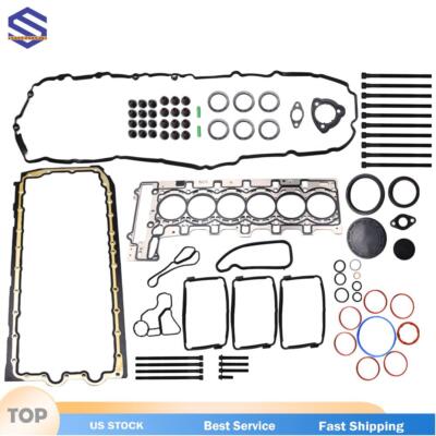 N55 Engine Overhaul Gasket Kit w/ Head Bolts For BMW 335i X3 X5 X6 E90 F30 3.0L